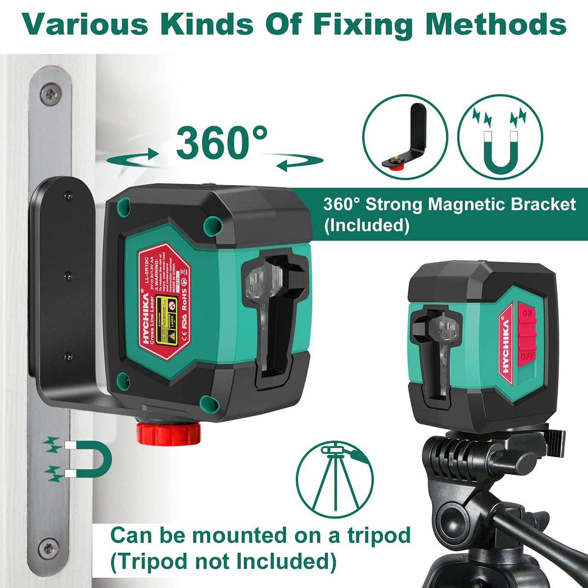 Self-Leveling Cross Line Laser Level with Magnetic Bracket V29102