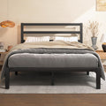 Queen Metal Platform Bed Frame with Headboard A25908
