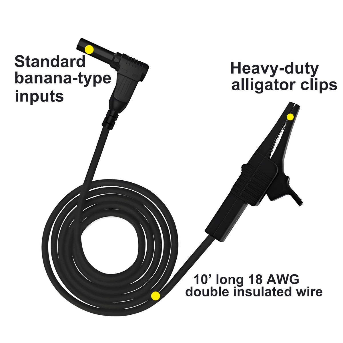 Heavy Duty Insulated Alligator Clips Test Leads F429