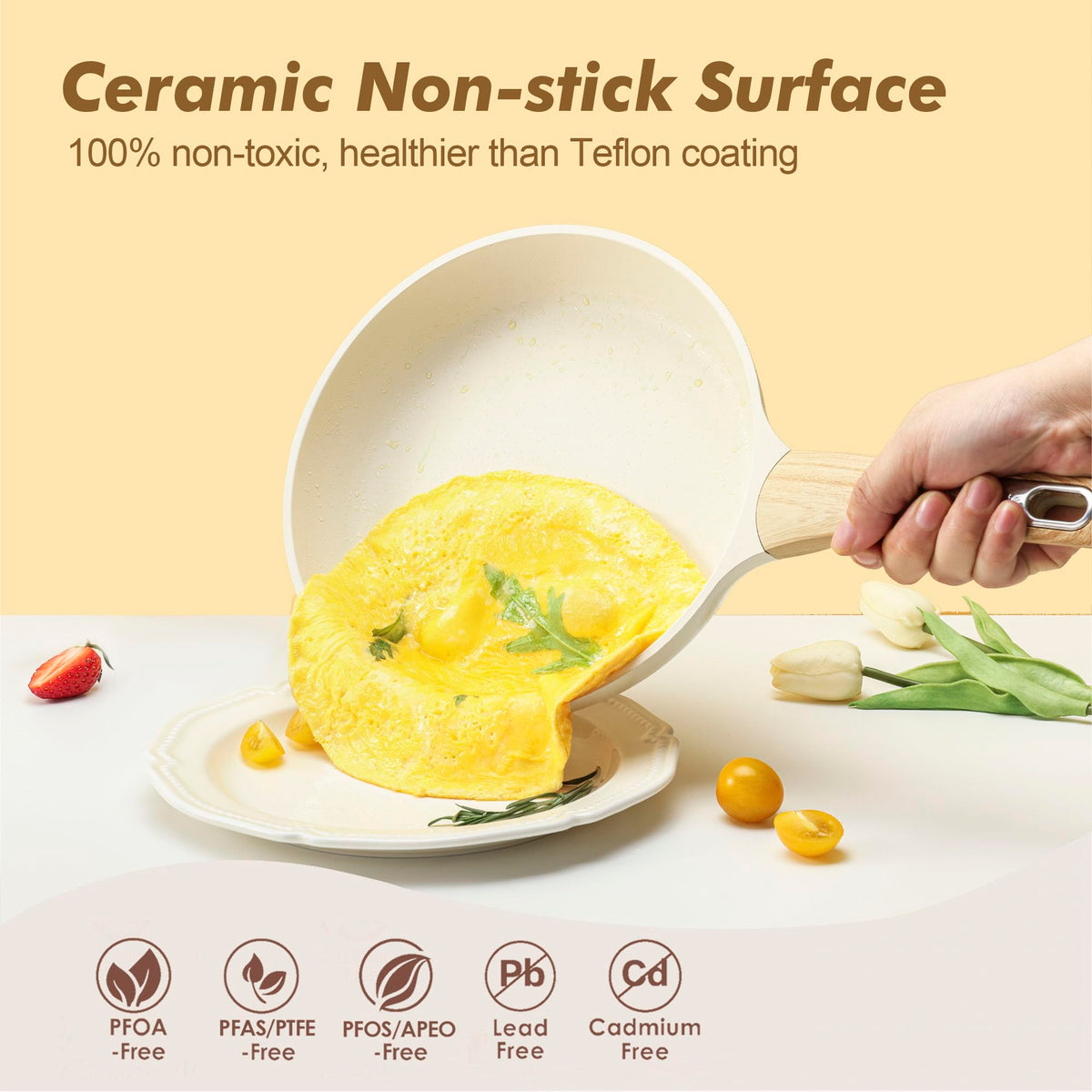 14 Piece Non Stick Ceramic Cookware Set Y464384