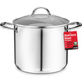 16 Quart Stainless Steel Stockpot with Tempered Glass Lid Z917