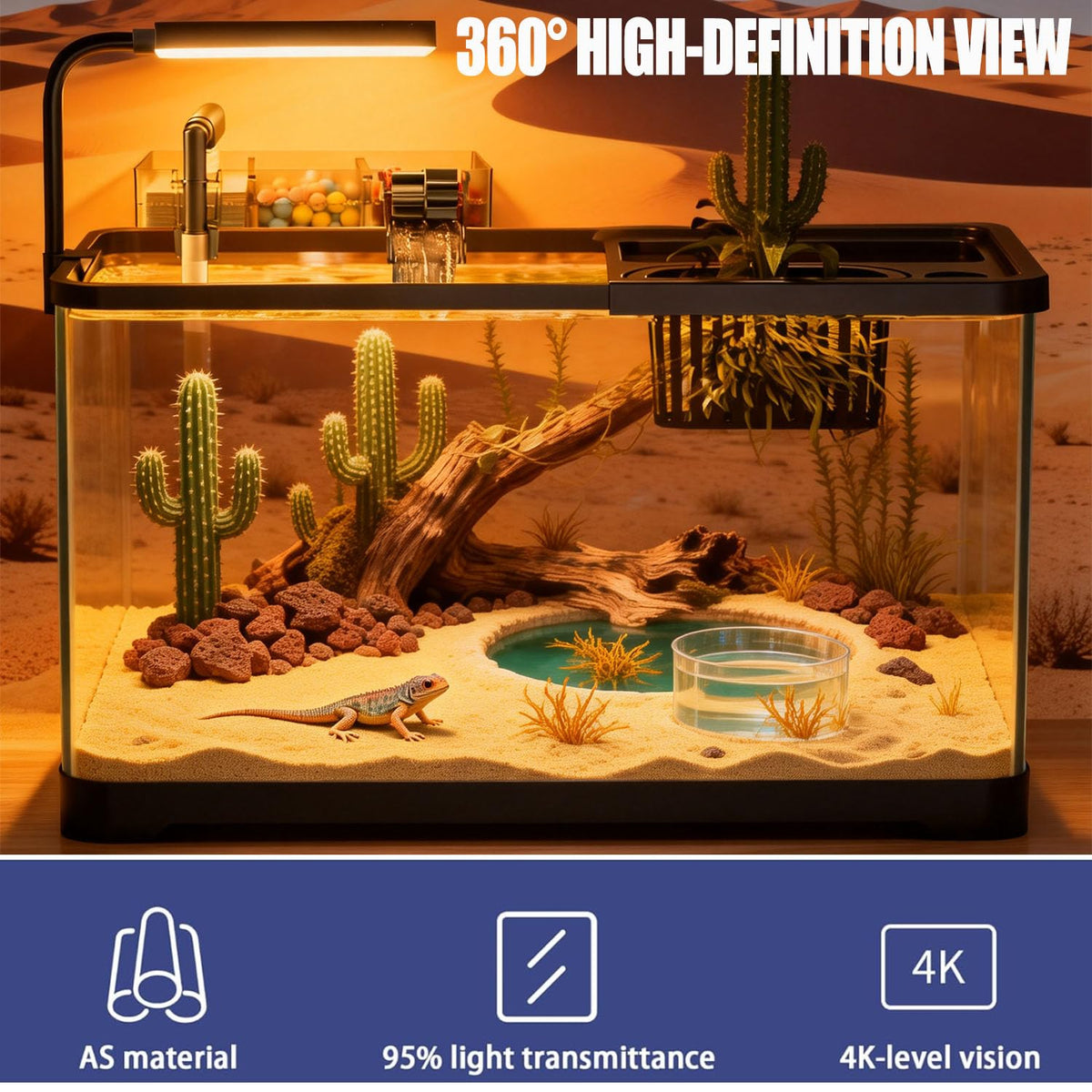 5 Gallon Plastic Fish Tank with Filter and Lid P79826