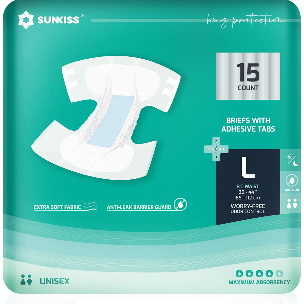 Adult Diapers Large 60 Count & Wet Wipes 200 Count Bundle R939