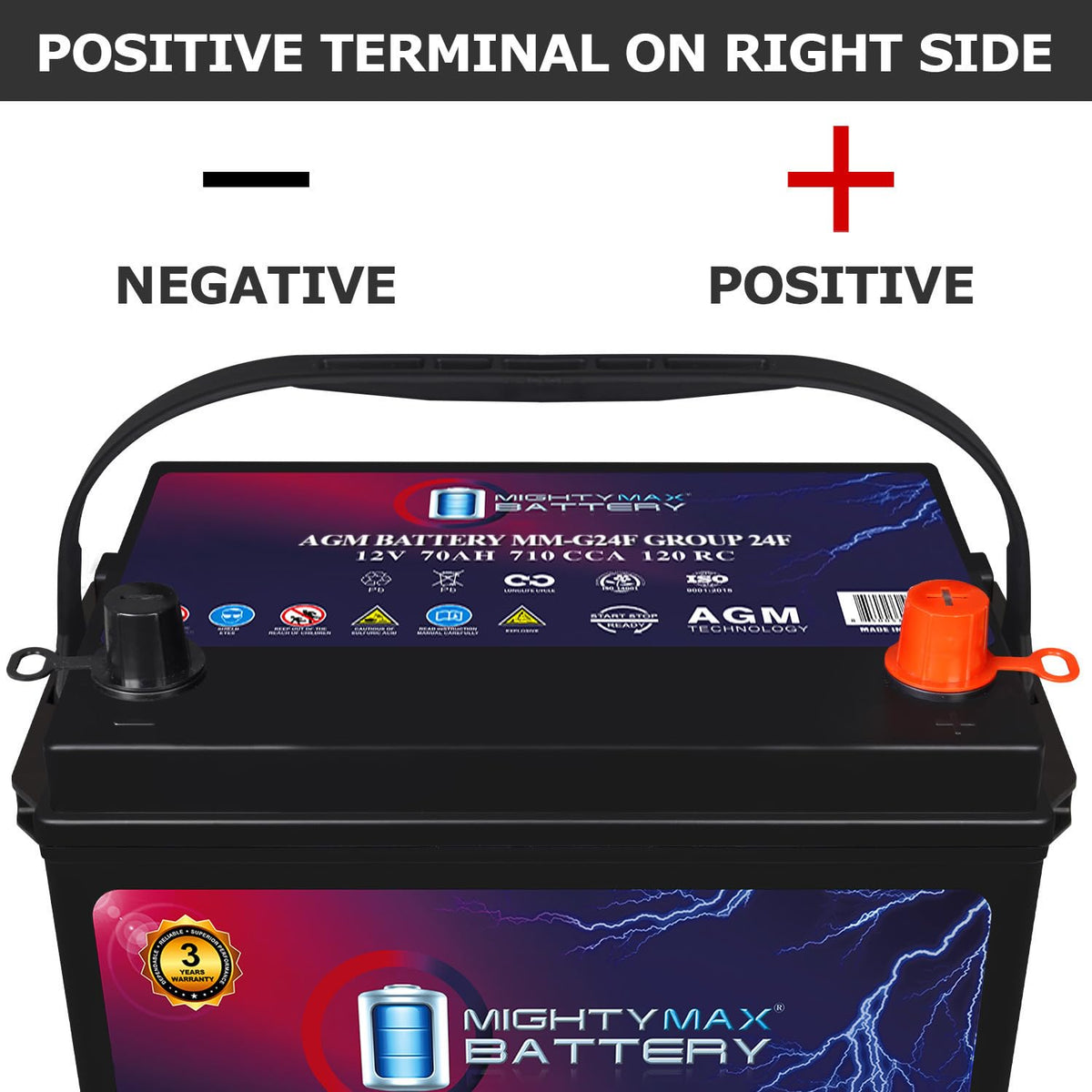 12V 70Ah AGM Replacement Battery W82470
