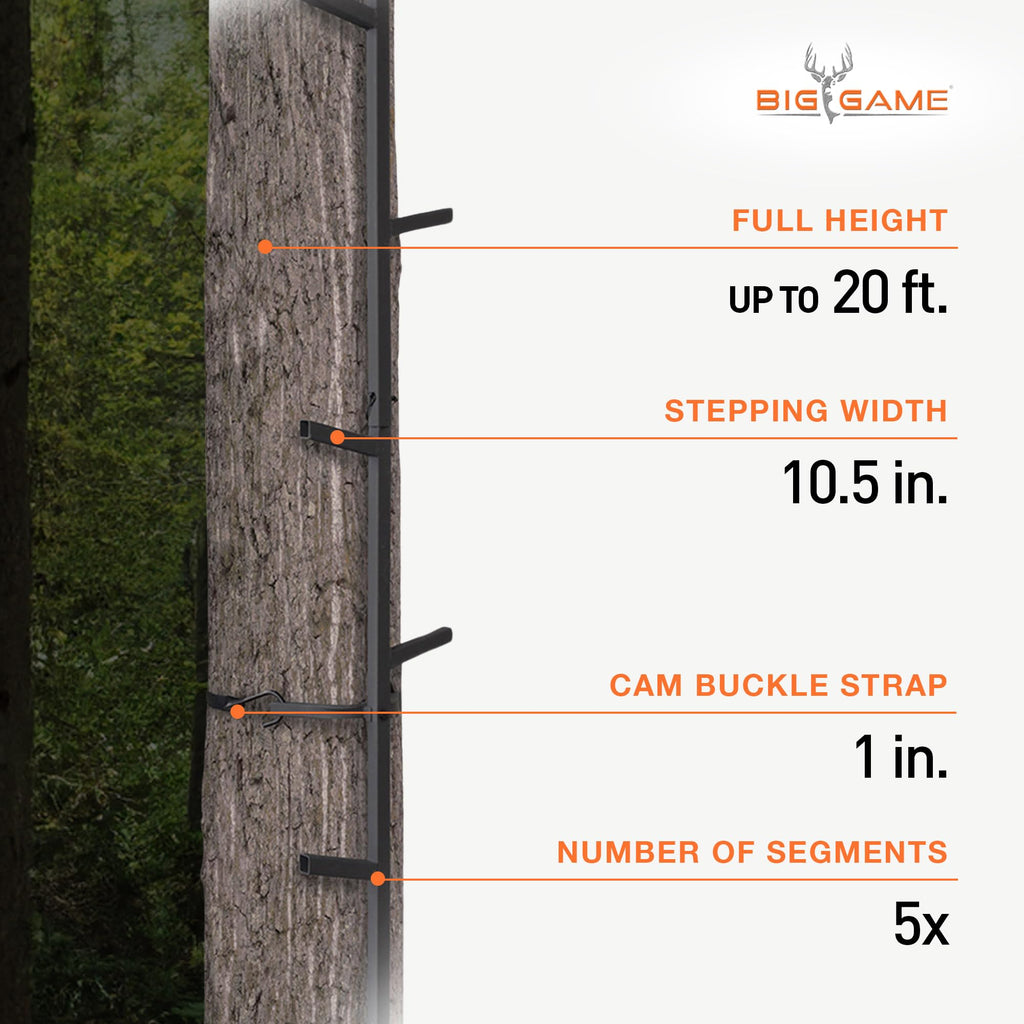 20 Feet Tall Steel Tree Climbing System (2 Pack) G55235