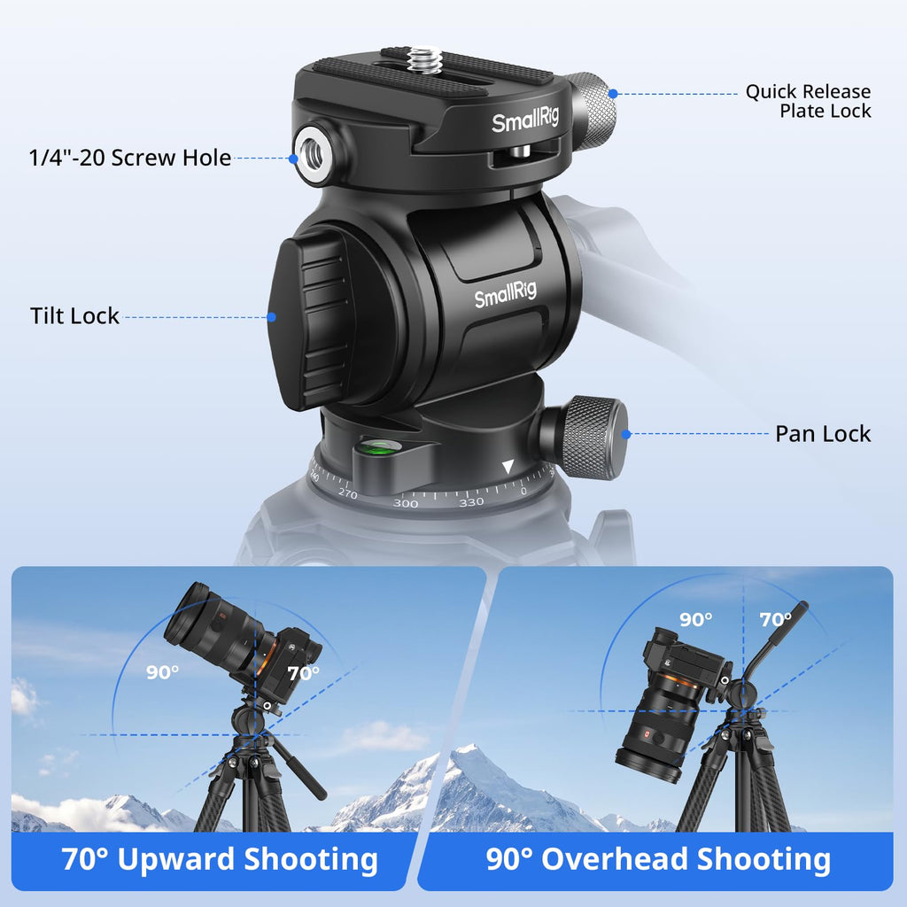 Carbon Fiber Compact Travel Tripod with Fluid Head P949644