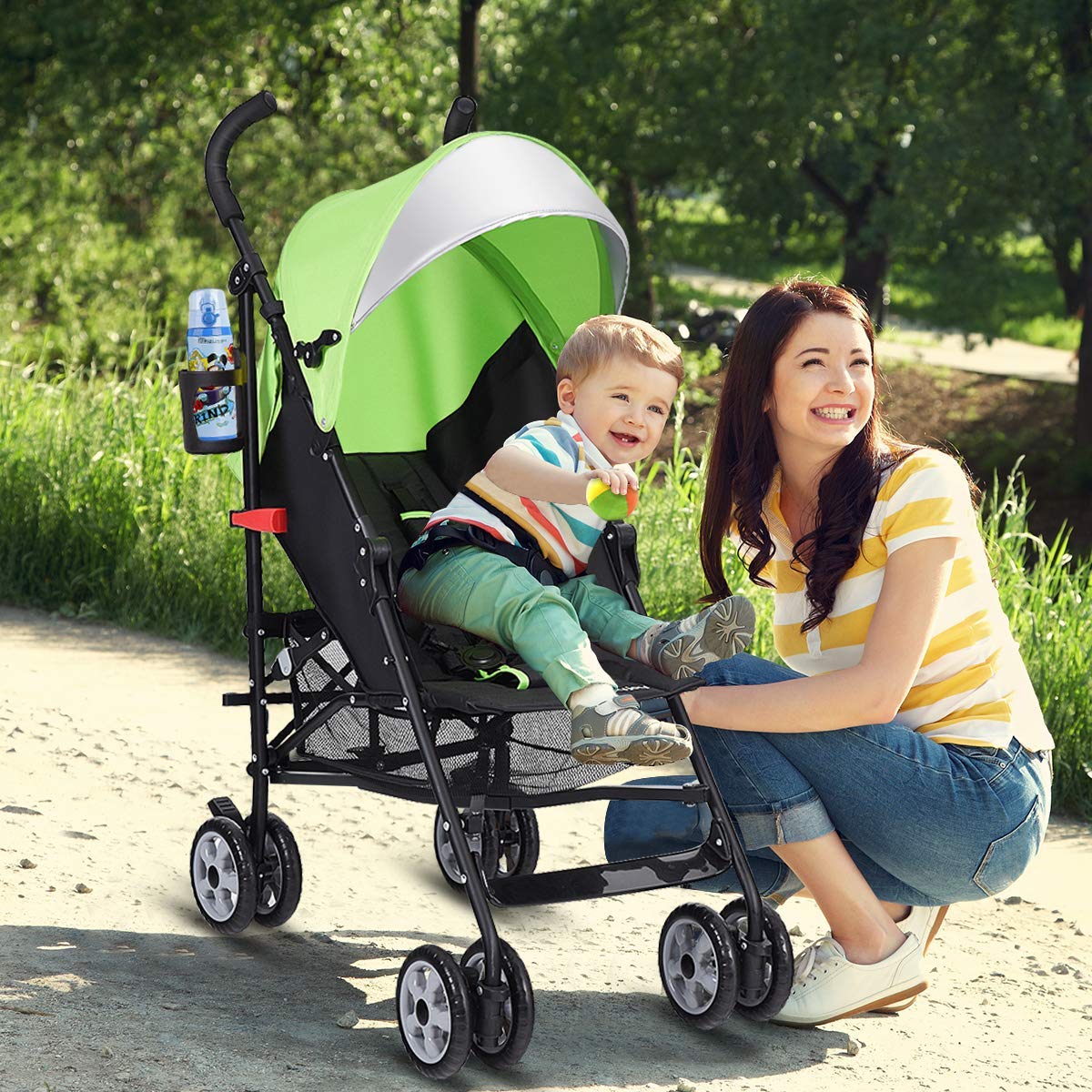 Lightweight Compact Travel Stroller Green E65038