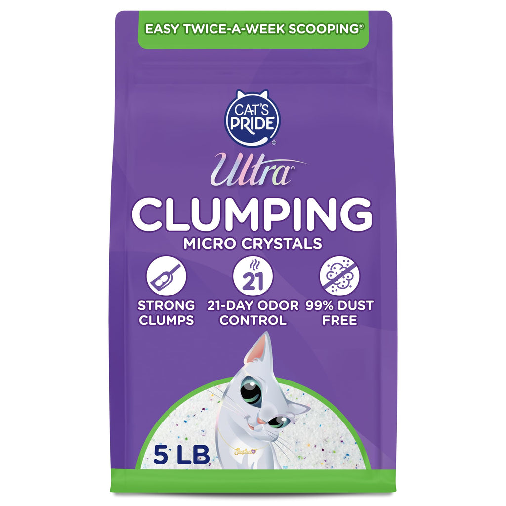 Clumping Micro Crystals Litter, Fragrance Free, 5lb D84429