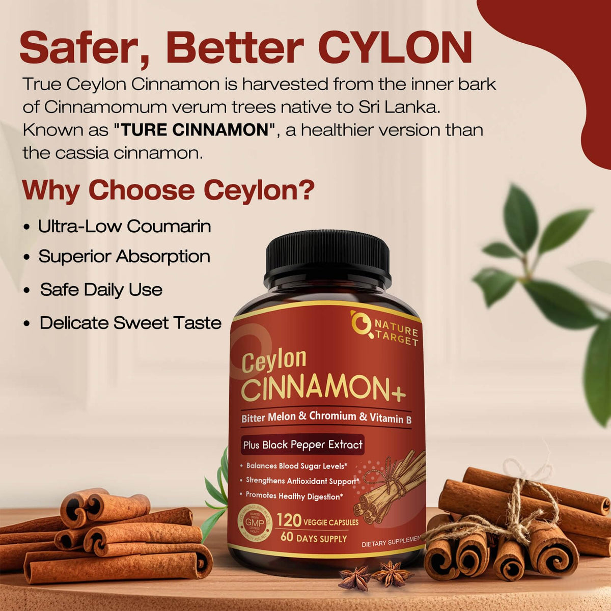 Ceylon Cinnamon 120 Capsules N402
