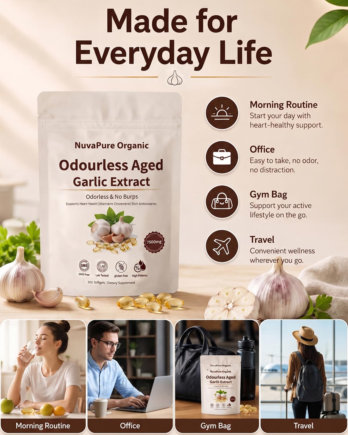 Odorless Aged Garlic Extract Capsules U980