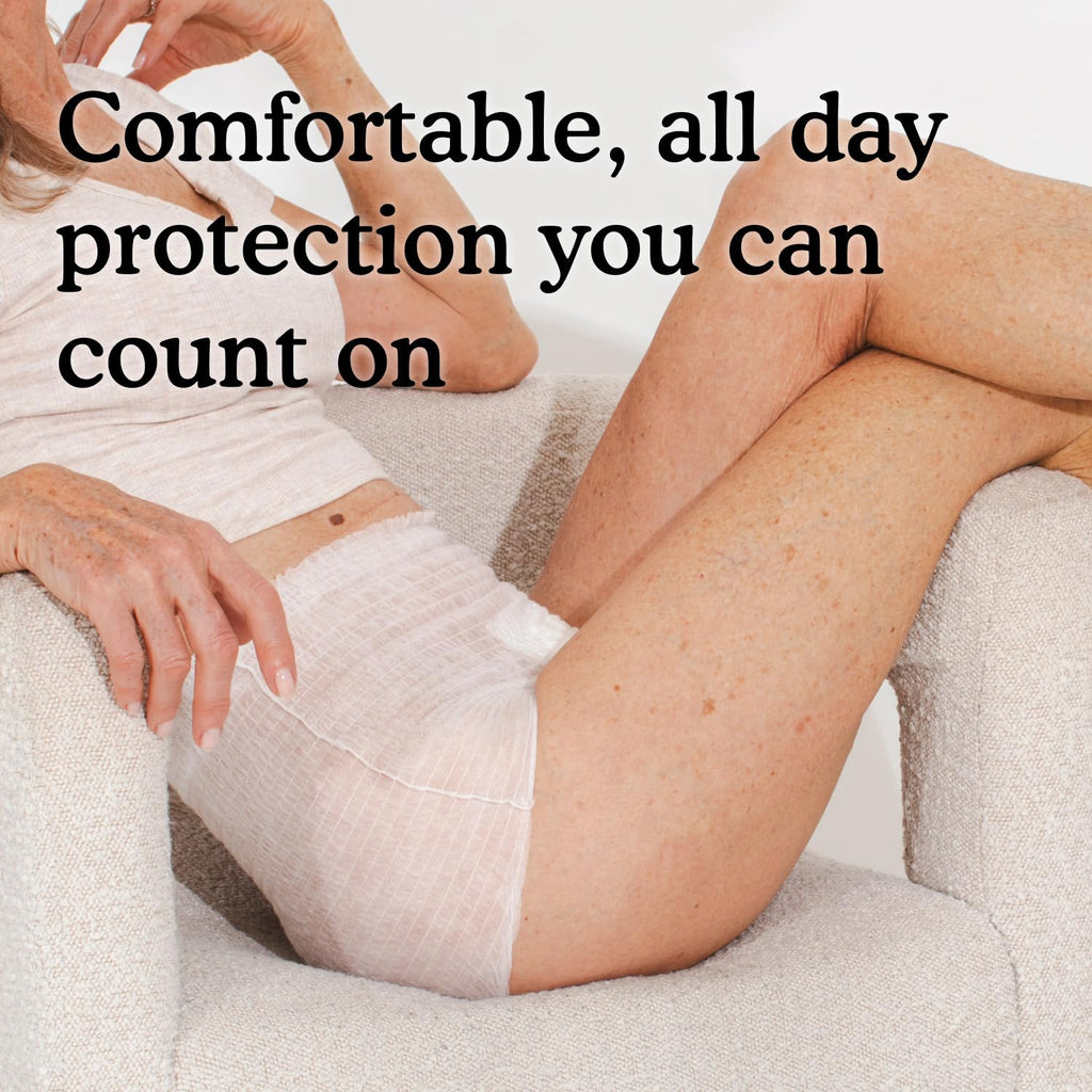 Adult Incontinence Underwear for Sensitive Skin, White Large, 56 Count T45638