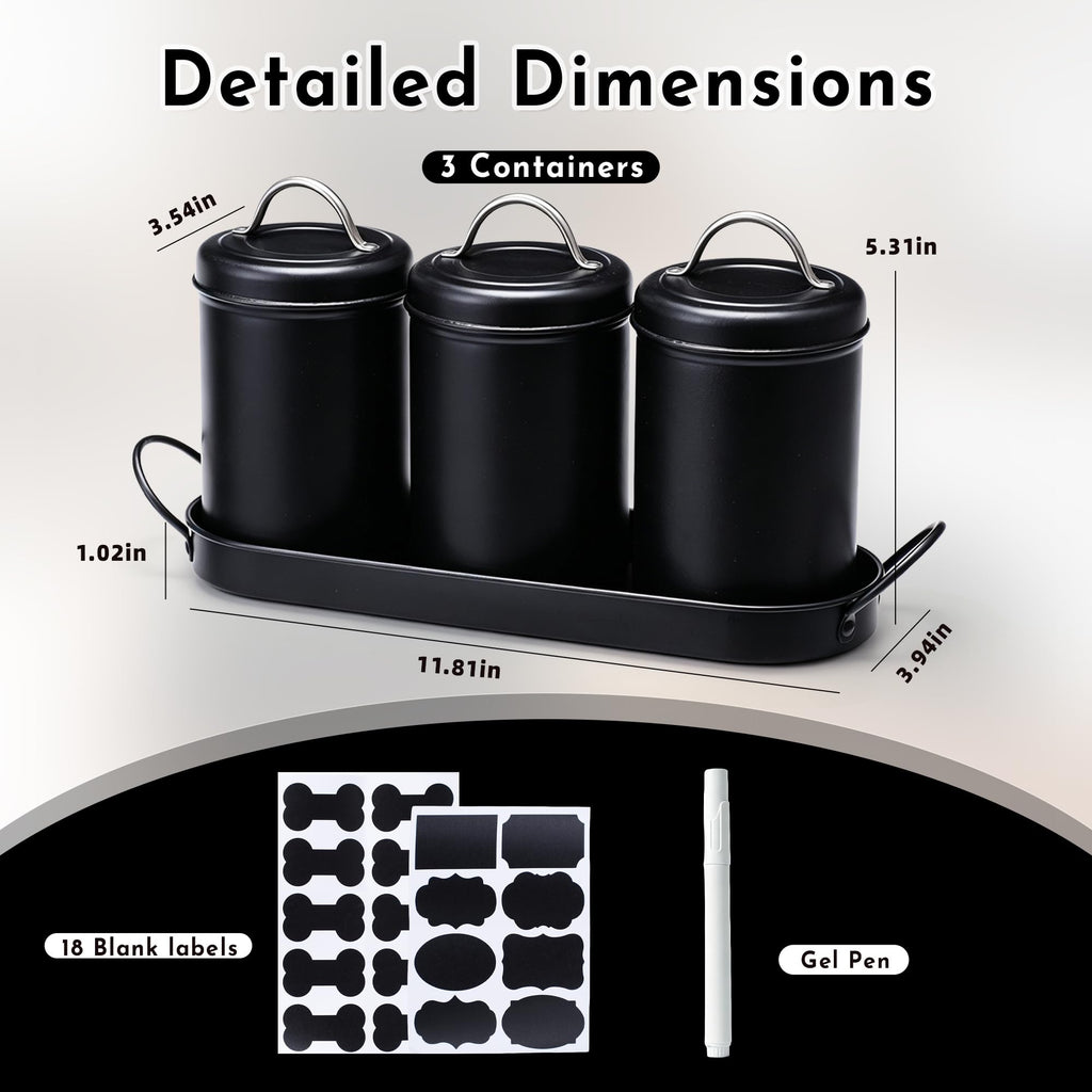 Airtight Dog Treat Container Set with Lid and Tray G7925