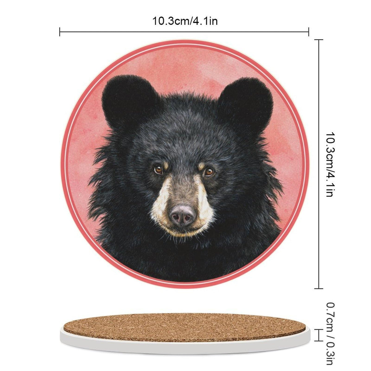 Black Bear Coasters Set of 4 E483638