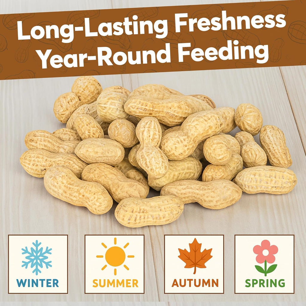 Raw Peanuts for Squirrels and Birds, 5 Pounds Total U380