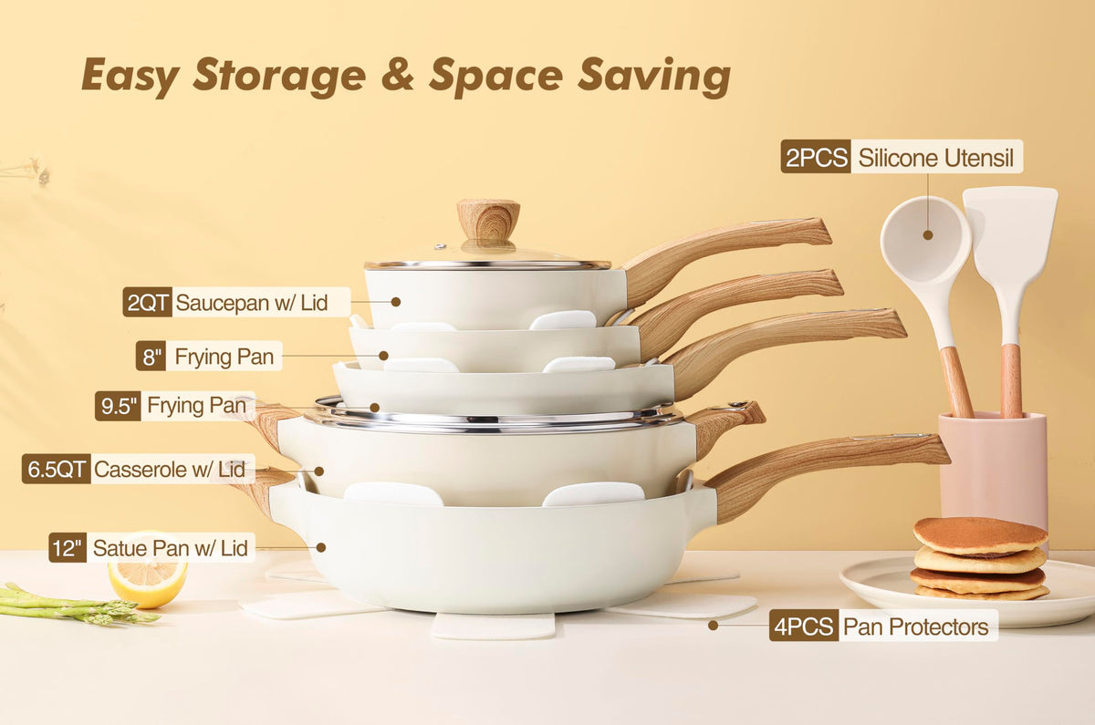 14 Piece Non Stick Ceramic Cookware Set Y464384