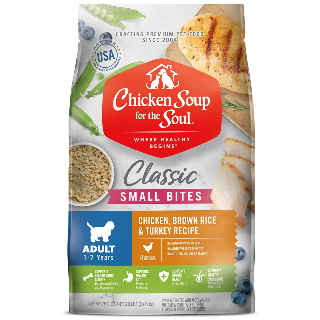 Natural Premium Small Bites Adult Dry Dog Food, Chicken, Brown Rice & Turkey 28lb S594
