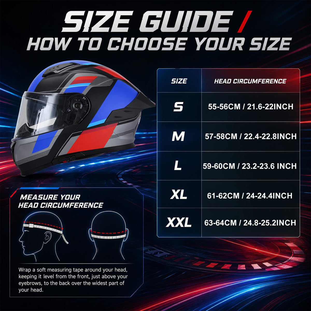 Heavy Duty Flip Up Modular Motorcycle Helmet D169512