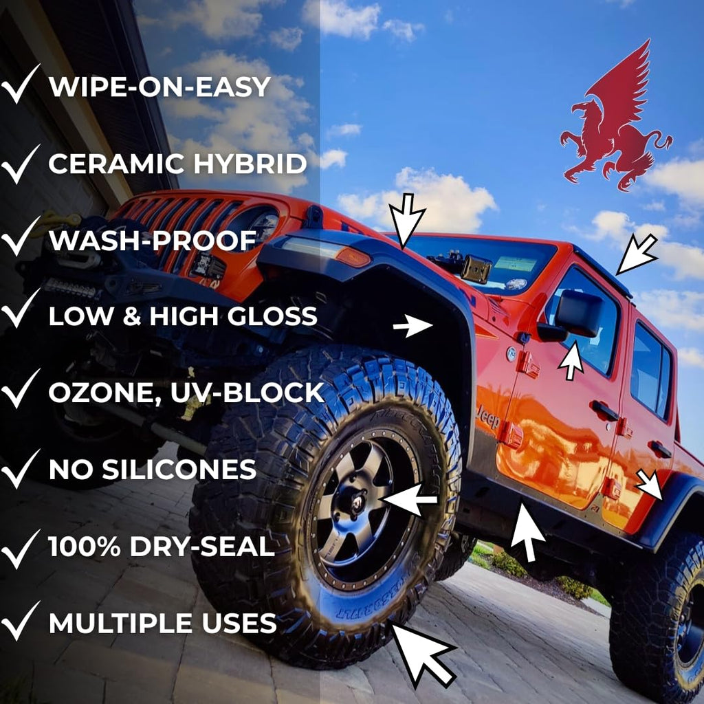 Polymer-Ceramic Hybrid Restorer & Protectant for Tires & Trim 16oz T202