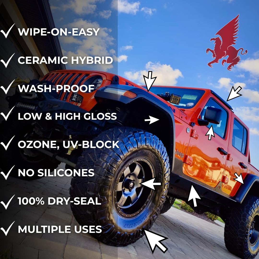 Polymer-Ceramic Hybrid Restorer & Protectant for Tires & Trim 16oz T202