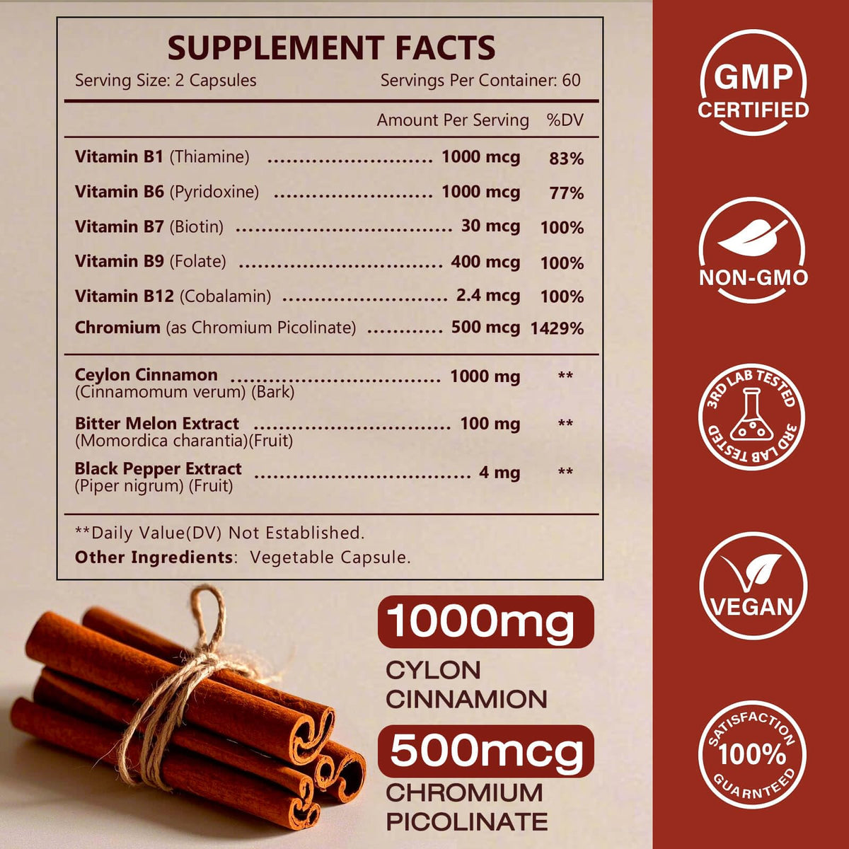 Ceylon Cinnamon 120 Capsules N402