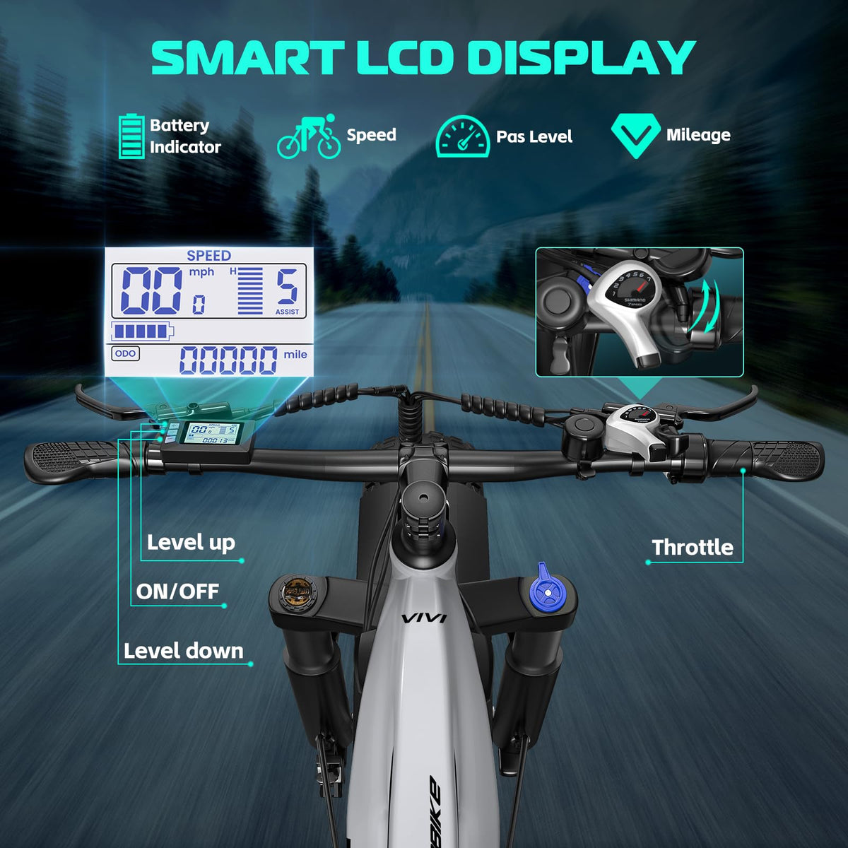 Electric Bike 26 x 4.0 Fat Tire 1500W Peak Motor G6221