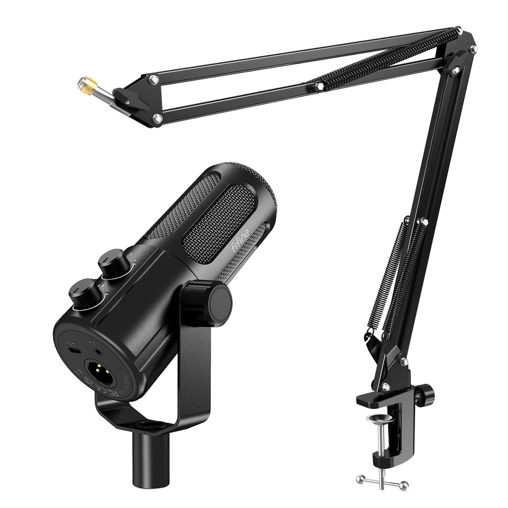XLR/USB Dynamic Microphone Kit with Boom Arm C1375