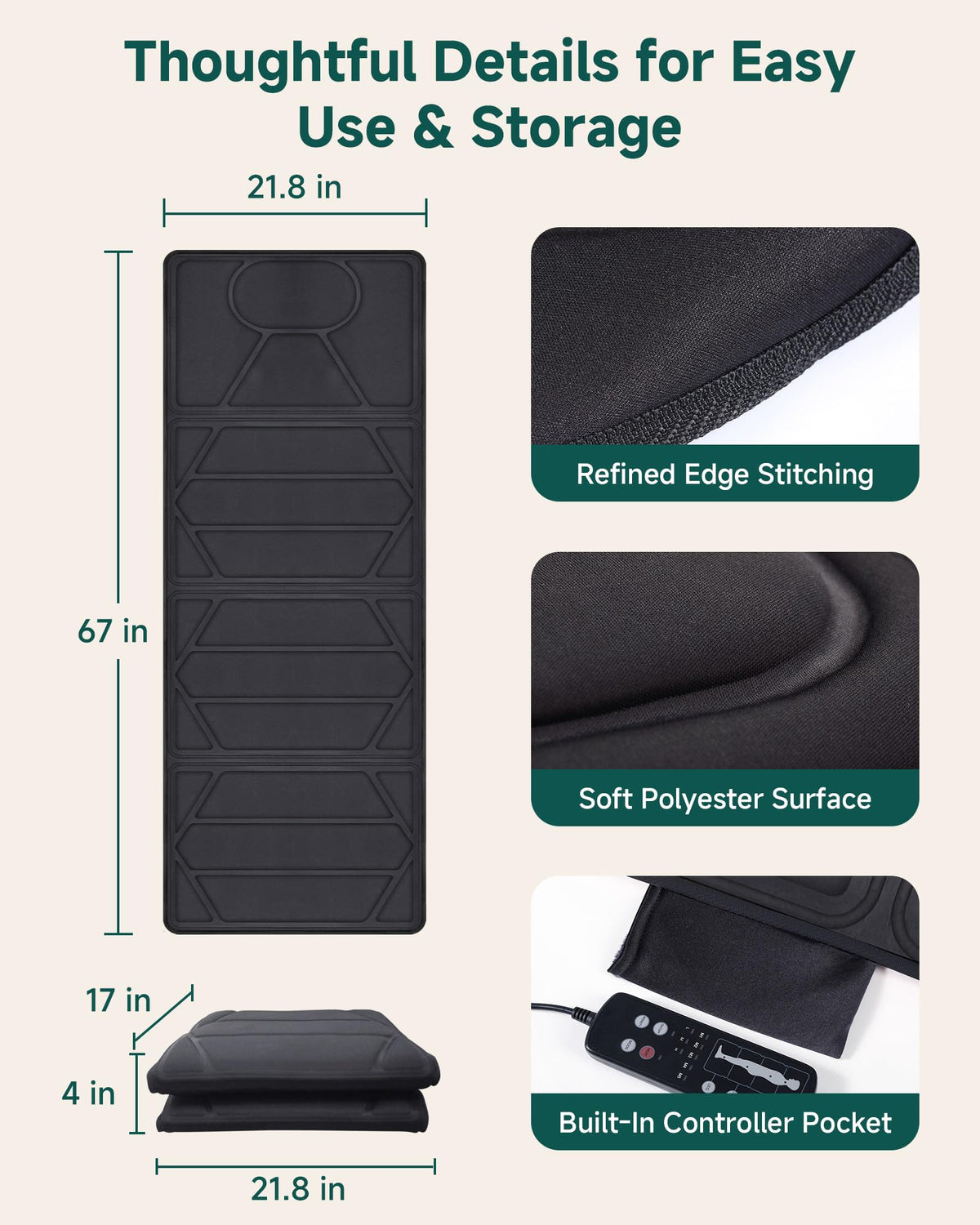 Full Body Massage Mat with Heat O768949