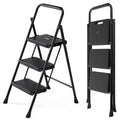 3 Step Ladder 500lbs Capacity Foldable Step Stool V73226