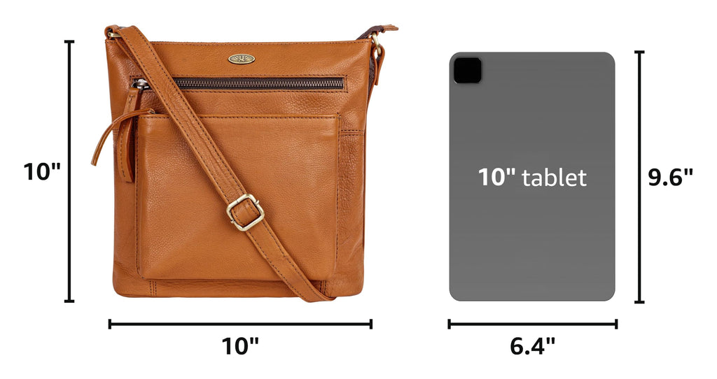 Light Brown Genuine Leather Crossbody Bag T132