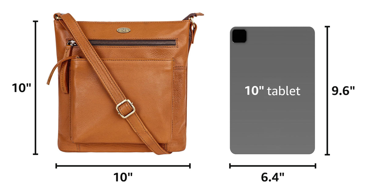 Light Brown Genuine Leather Crossbody Bag T132