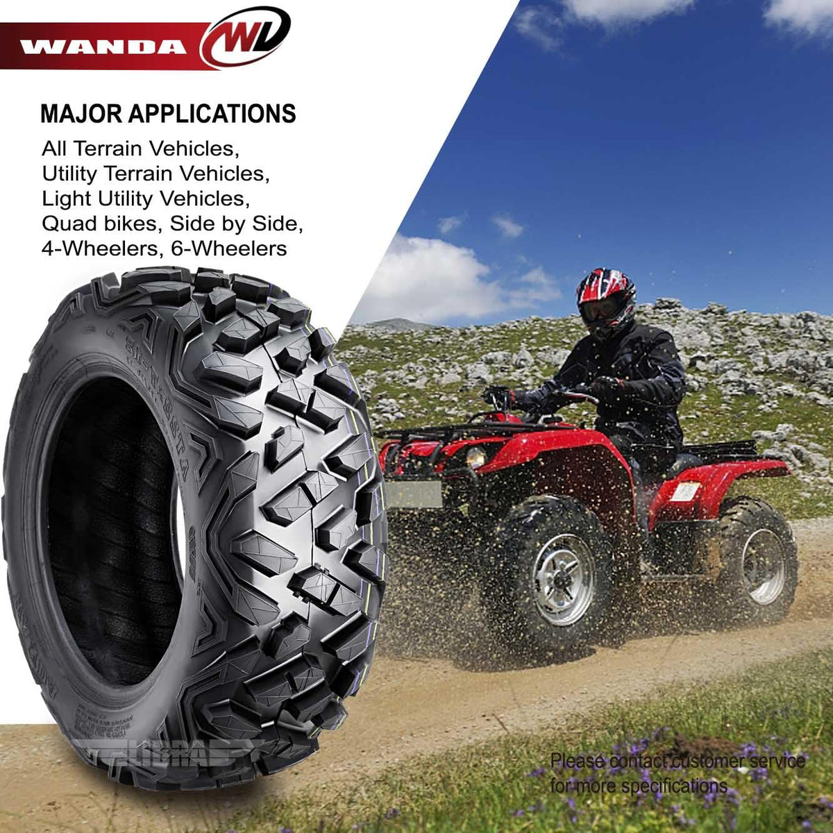 19x7-8 ATV Tires Set 2 N667074