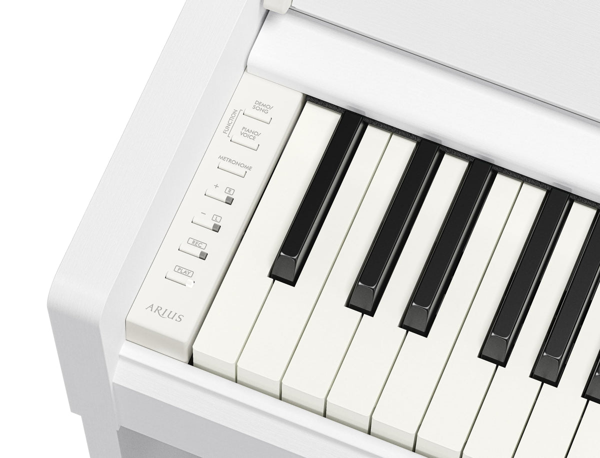 White 88-Key Weighted Digital Piano with 3-Pedal Unit P66612