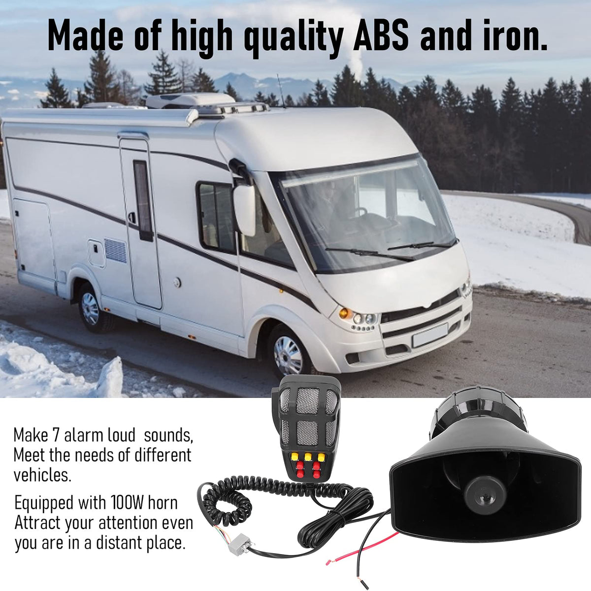 Car Siren Speaker Alarm Horn 7 Tone V231