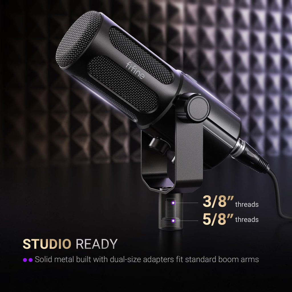 XLR/USB Dynamic Microphone Kit with Boom Arm C1375