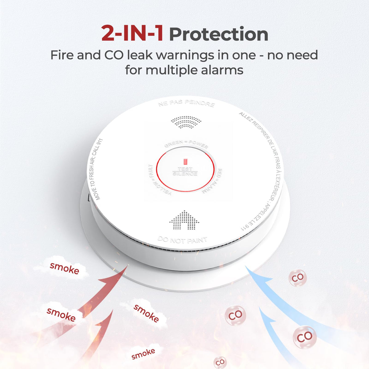 Smoke and Carbon Monoxide Detector Combo 1 Pack F64783