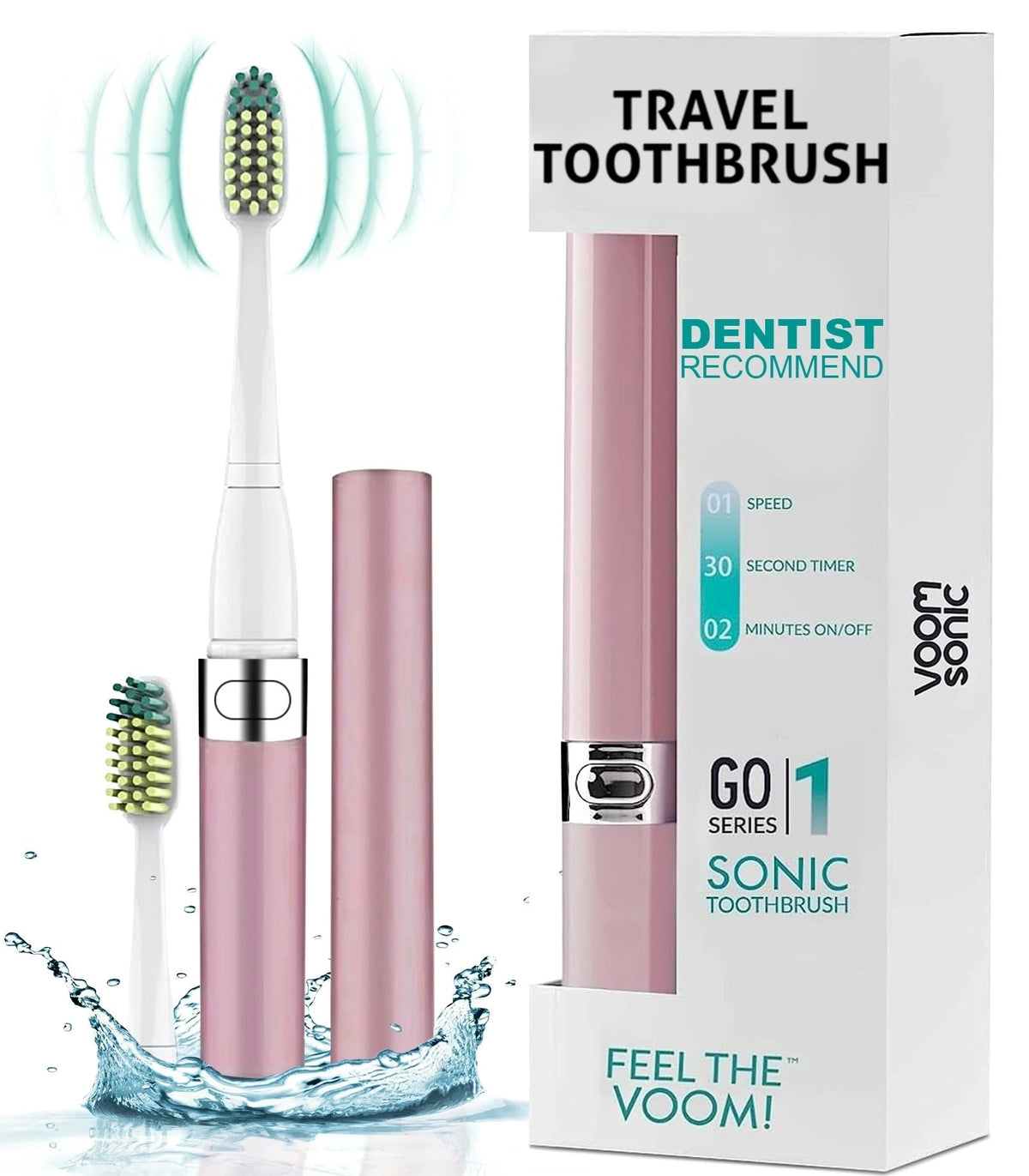 2-Pack Travel Electric Toothbrush Y95201