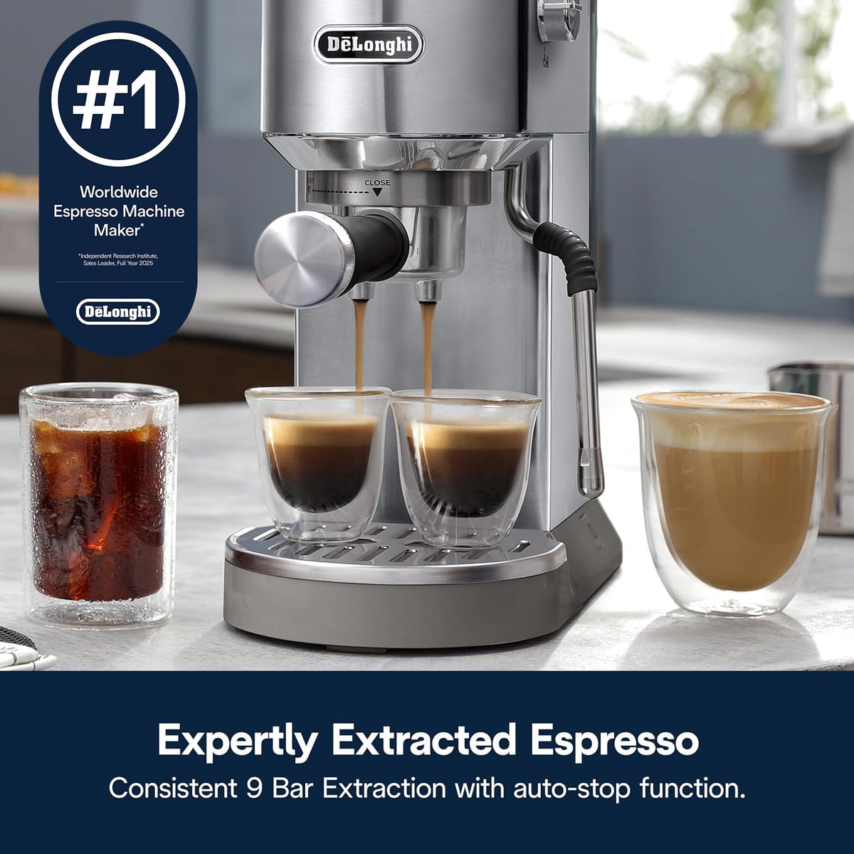 Compact Espresso Machine with Milk Frother R570