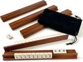 Wooden Mahjong Racks with Pushers Set of 4 P5127