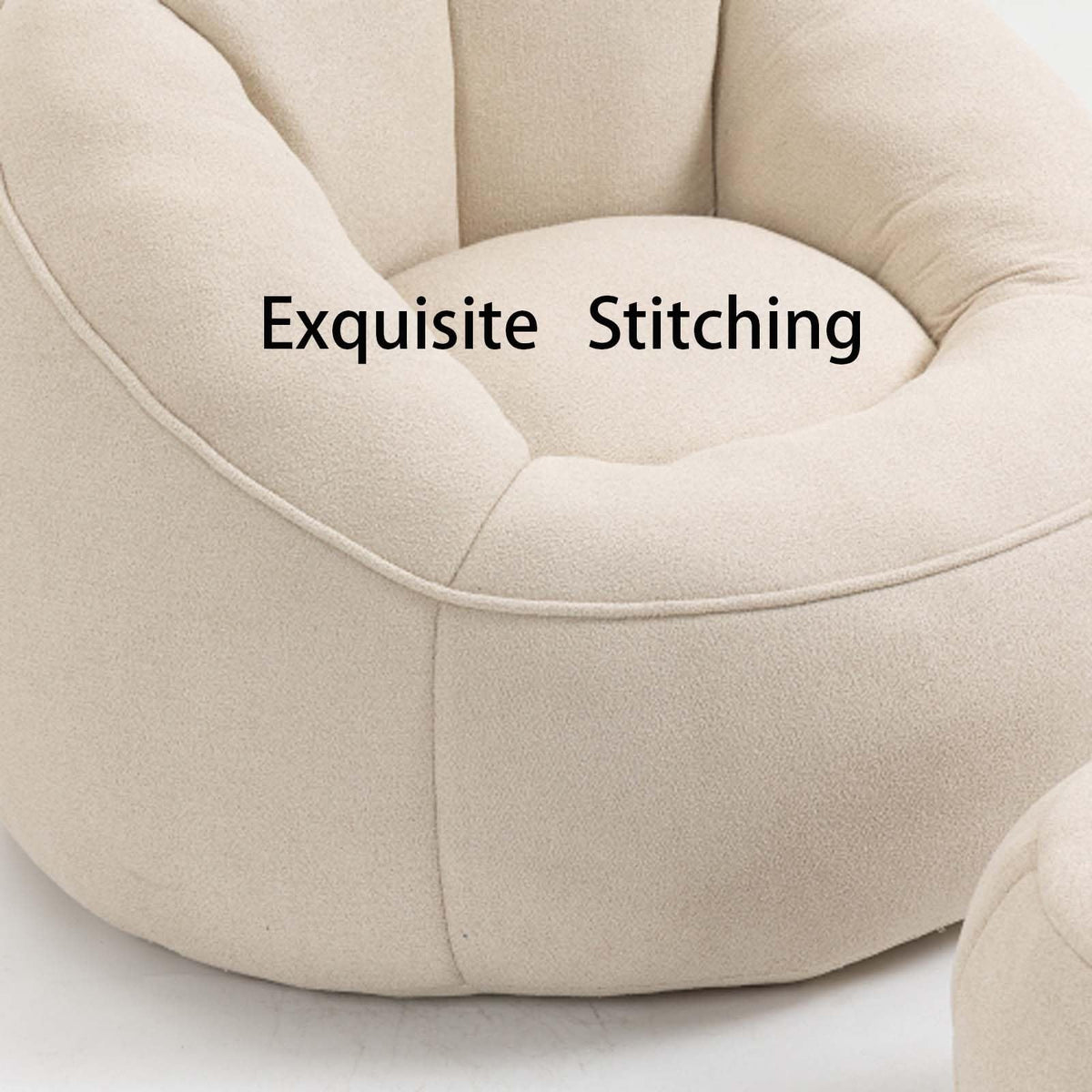 Memory Foam Bean Bag Chair with Footrest B5858