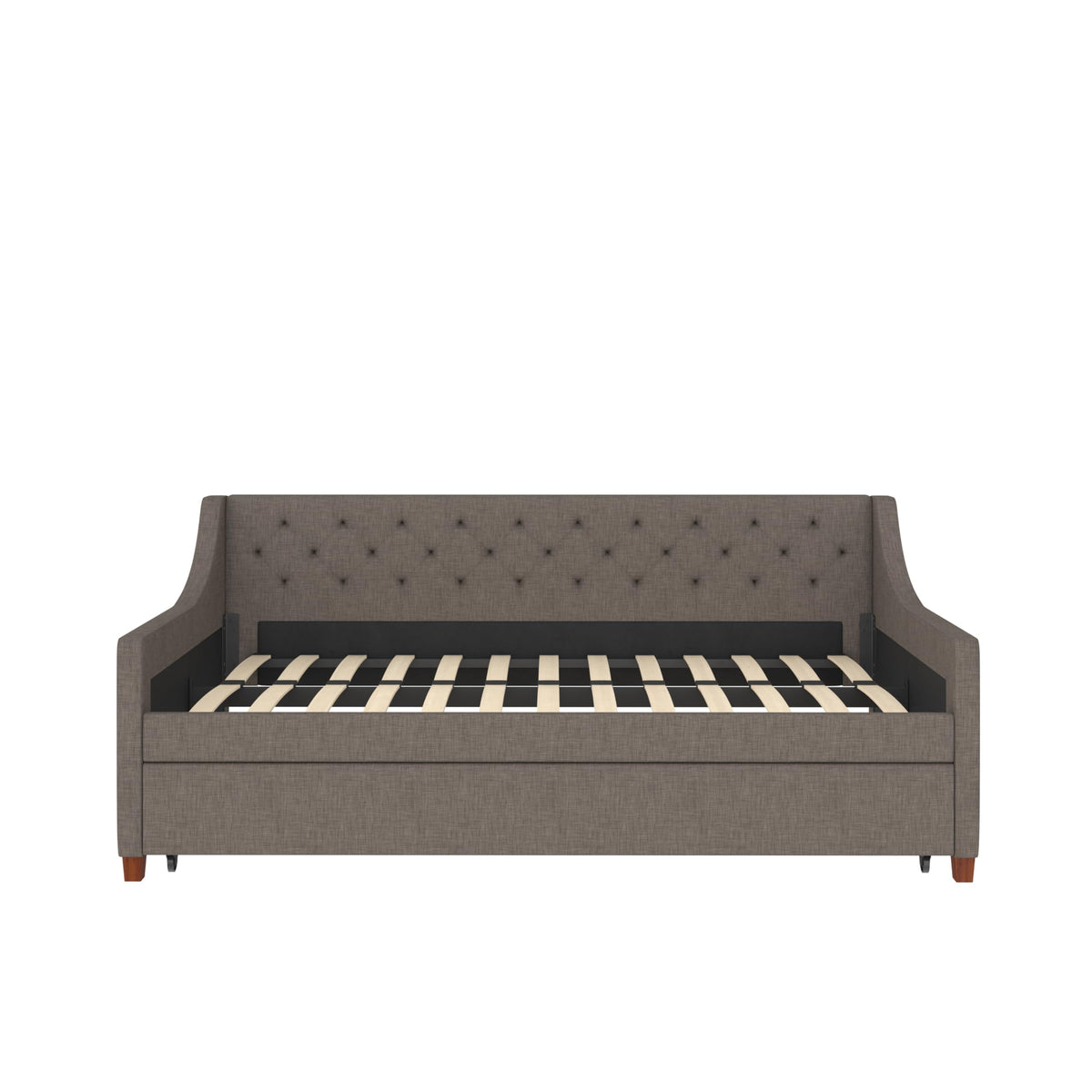 Grey Linen Twin over Twin Upholstered Daybed and Trundle N930982