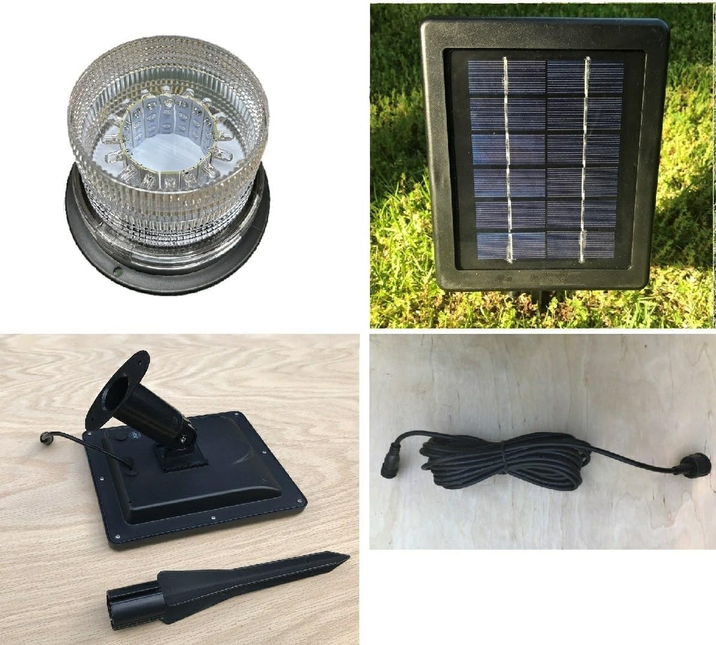 Solar Powered LED Revolving Beacon for Lawn Lighthouses H767