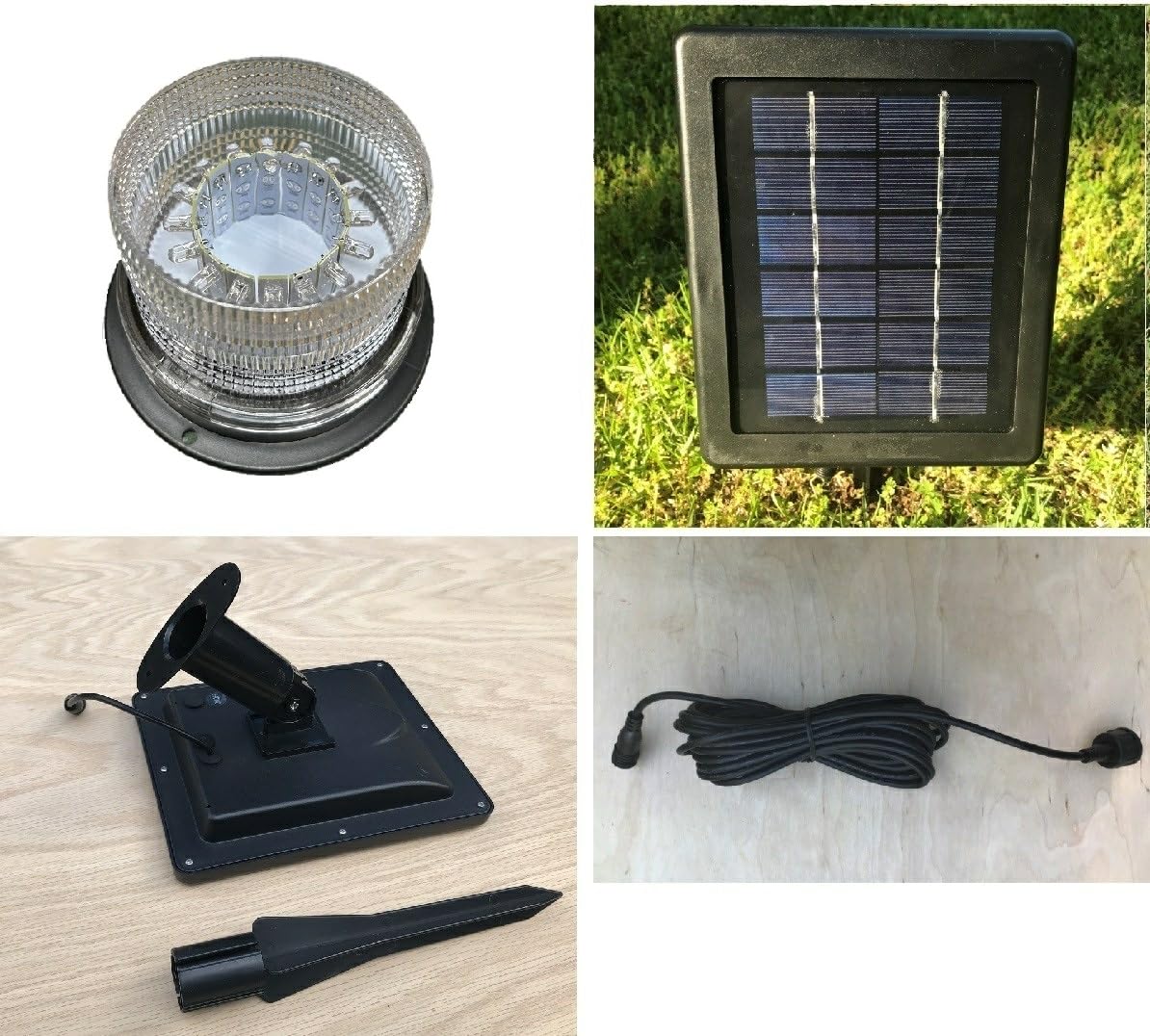 Solar Powered LED Revolving Beacon for Lawn Lighthouses H767