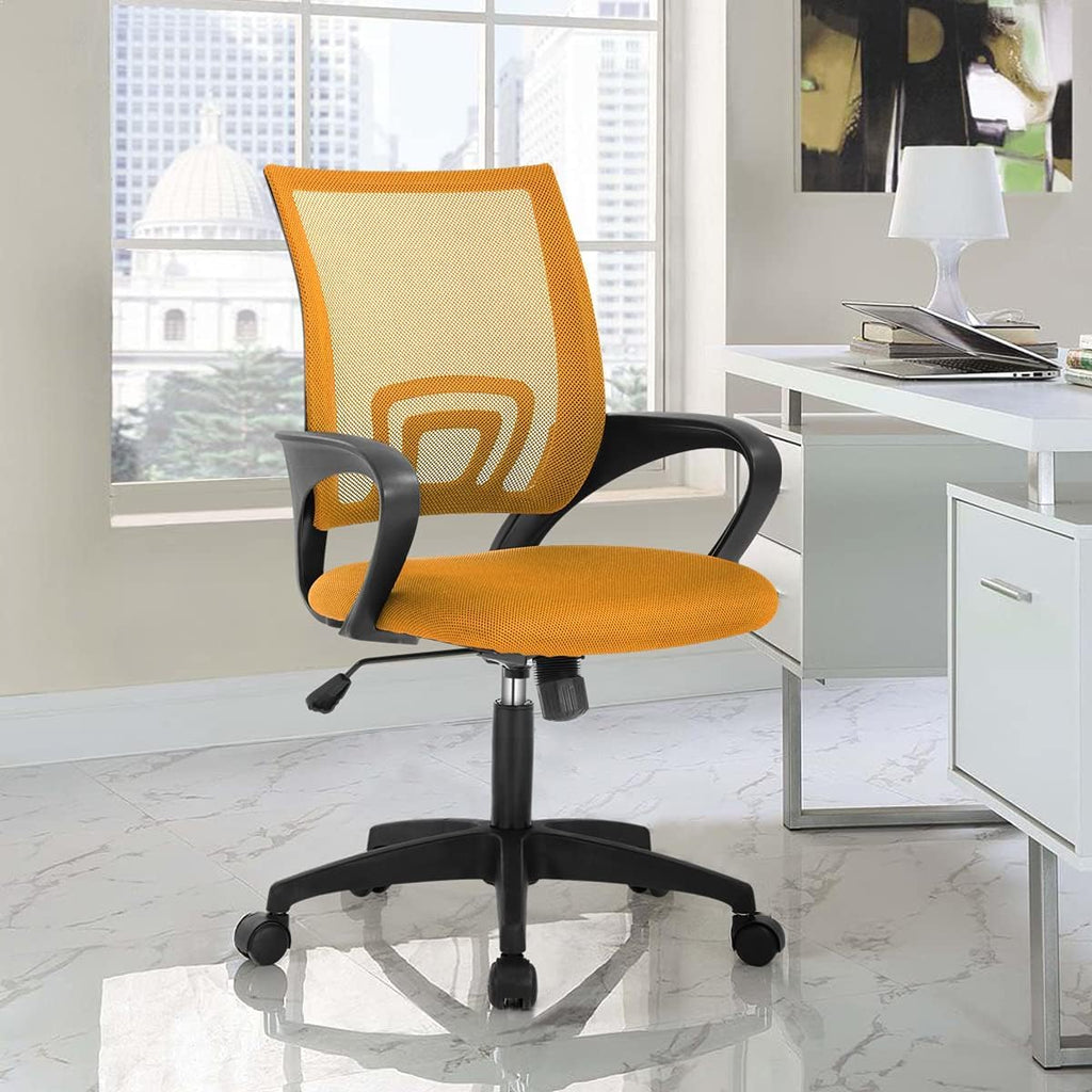 Ergonomic Orange Mesh Office Chair with Lumbar Support Q402