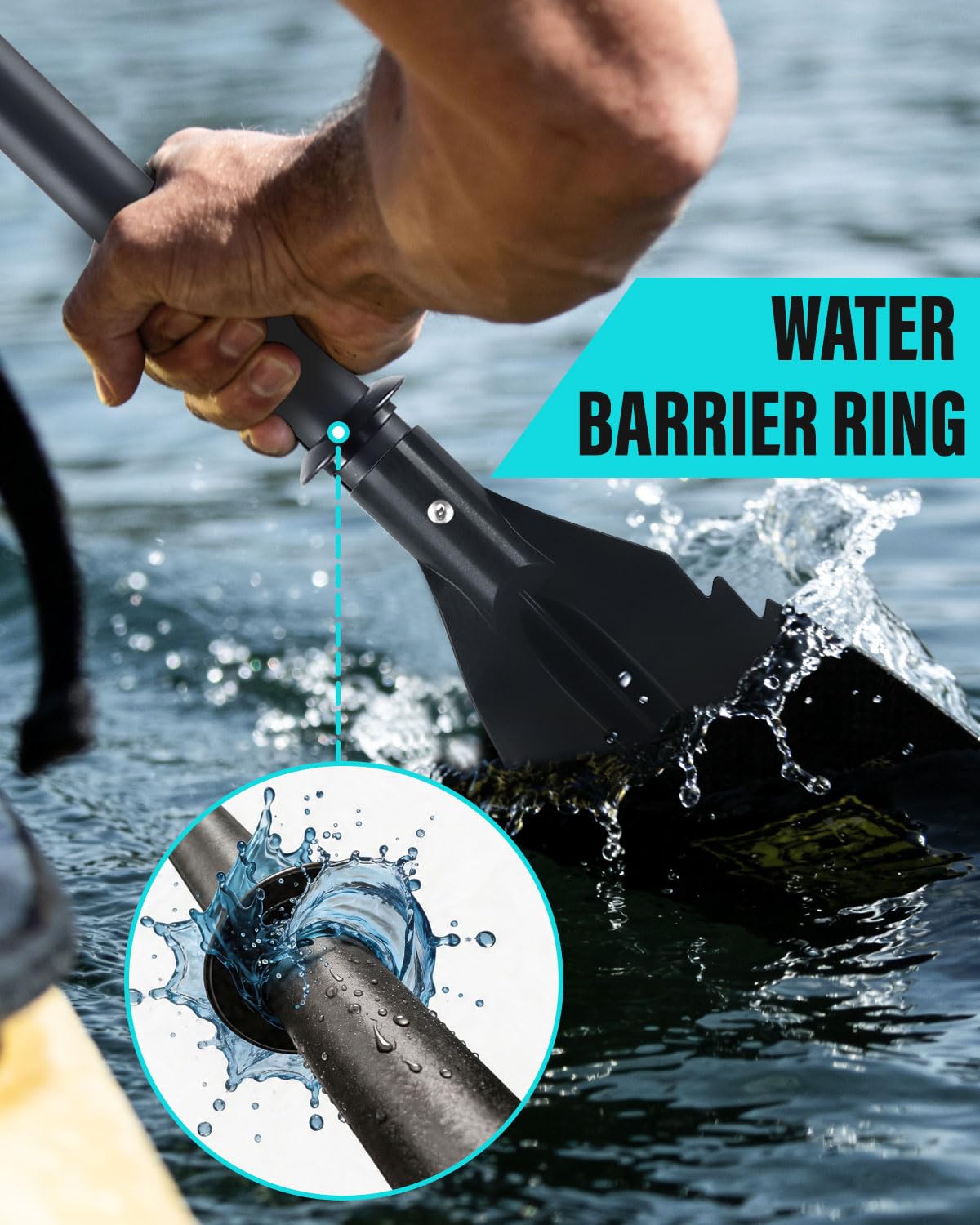 Kayak Paddles with Paddle Leash, 70in-97in Lightweight Paddling Blades N9107