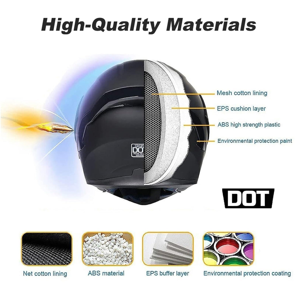 Bluetooth Modular Flip Up Full Face Motorcycle Helmet with Dual Visor Z225