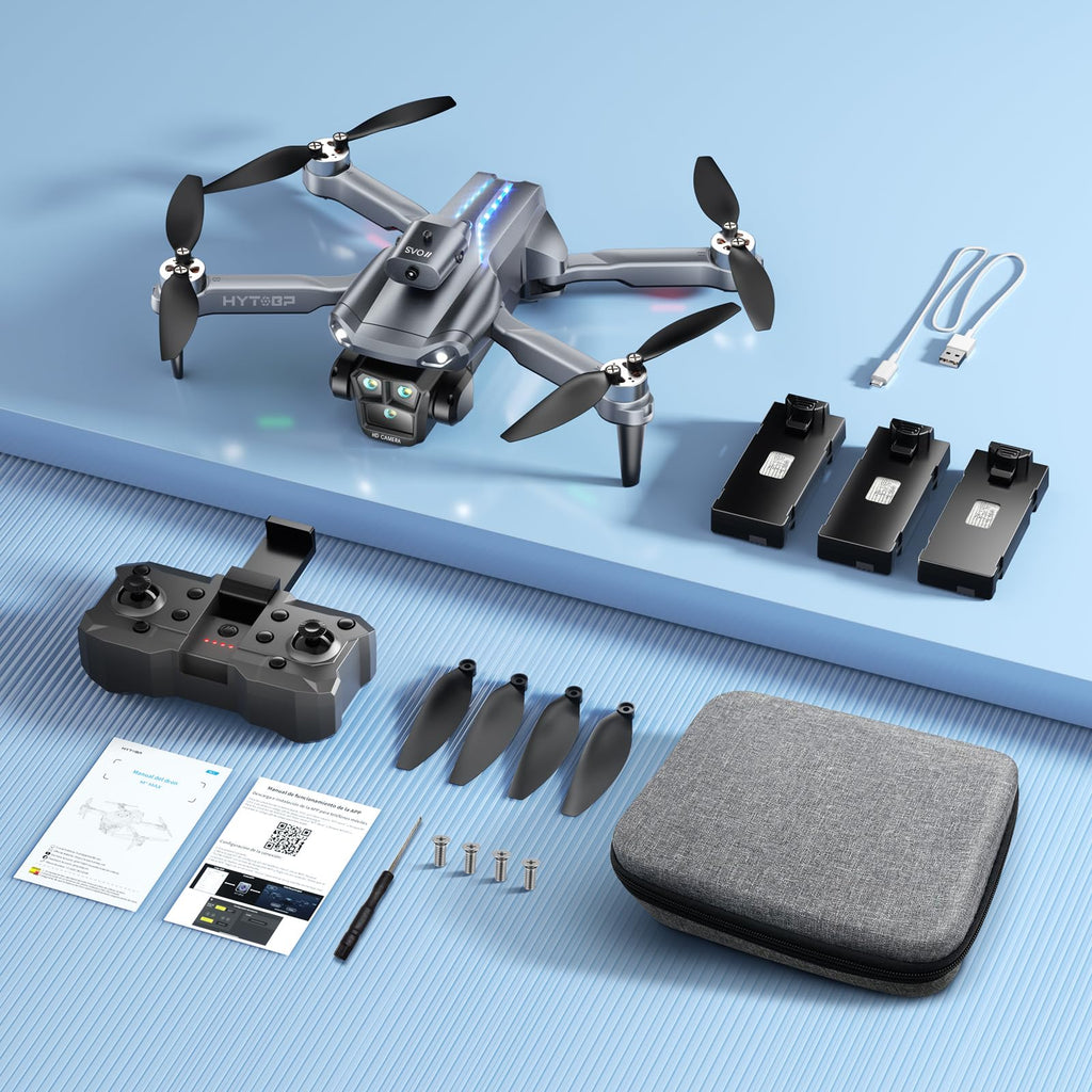 Foldable Mini Drone with Camera 1080P, 3 Batteries Q582