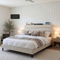 Queen Size Upholstered Headboard Bed Frame C698392