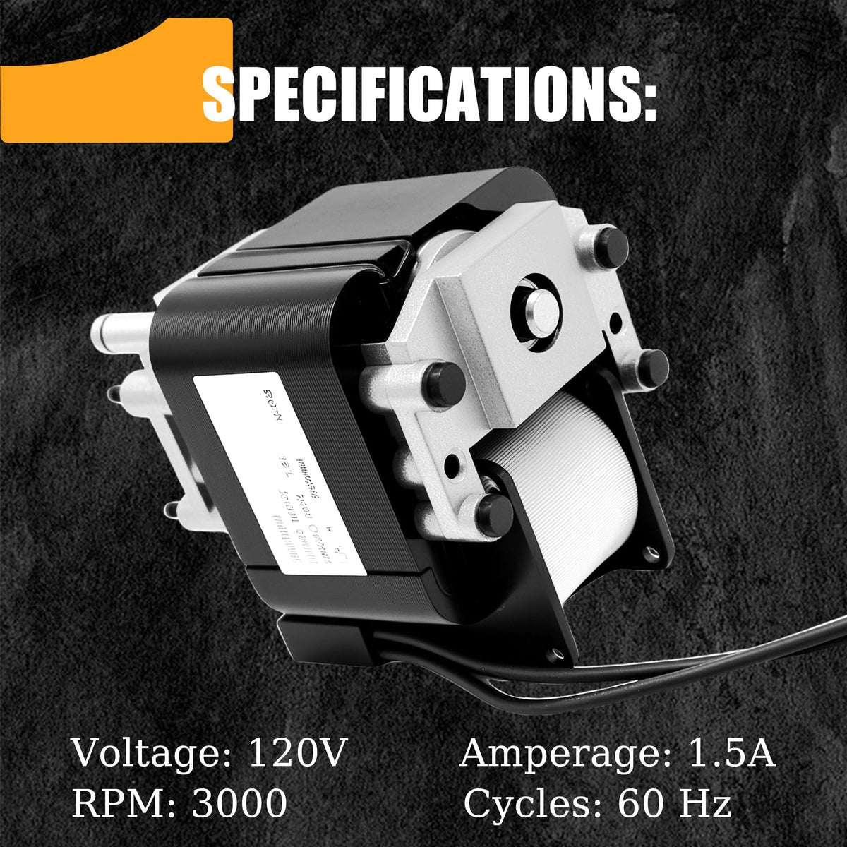 Vent Fan Motor 1.5A 120V 3000rpm B55175