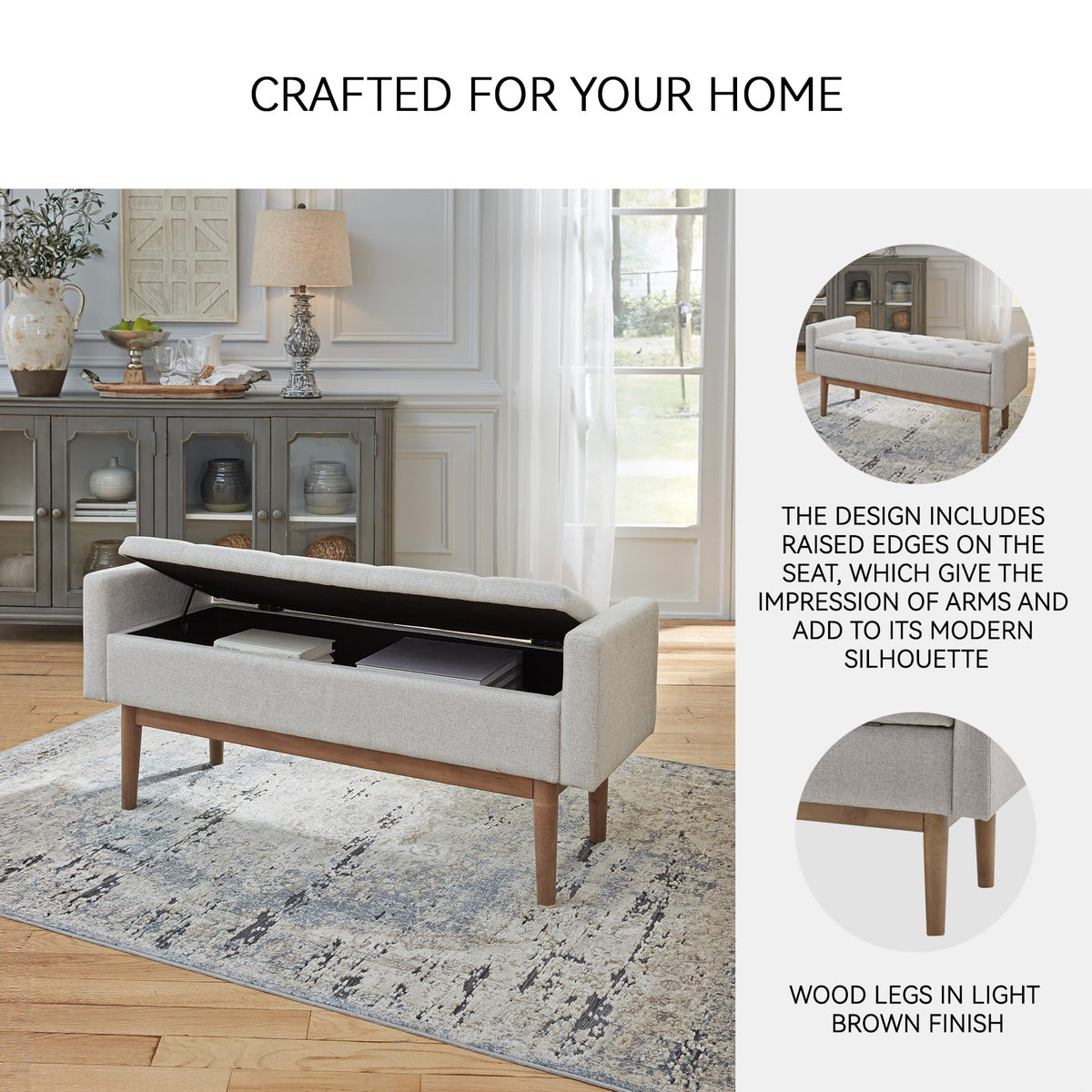 Upholstered Storage Bench Z5771