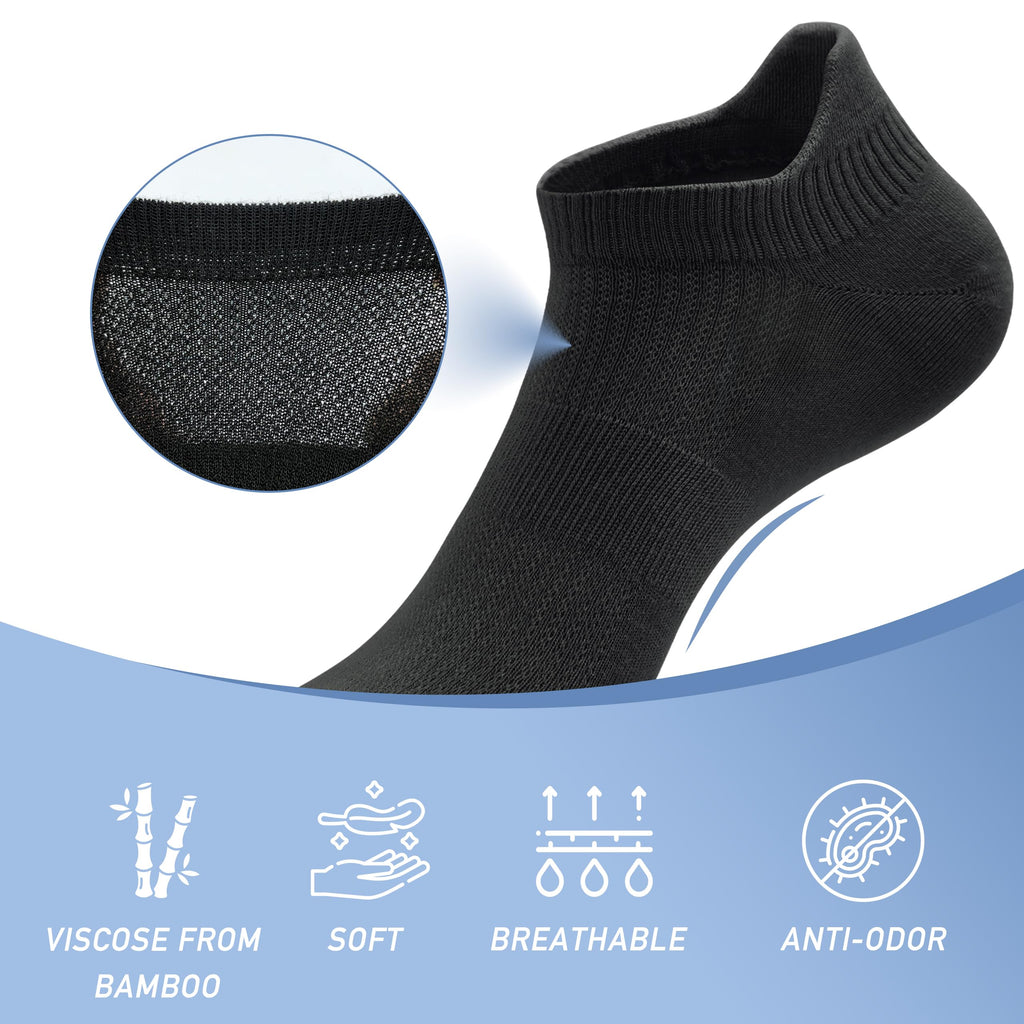 Viscose Bamboo Low Cut No Show Socks 5 Pairs Q824054